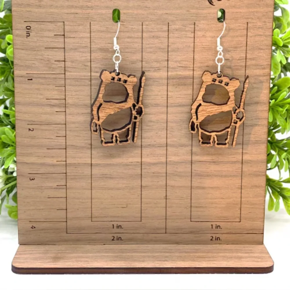 Mahogany Ewok Ornaments with Silver Hooks - Picture 2 of 6